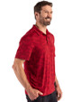 Miami Dolphins Americana Cutter & Buck Coastline Recycled Double Peached Camo Print Mens Polo Cardinal Red Side