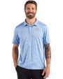 Green Bay Packers Mono Cutter & Buck Coastline Recycled Double Peached Camo Print Mens Polo Atlas Light Blue Front