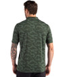 New York Jets Historic Cutter & Buck Coastline Recycled Double Peached Camo Print Mens Polo Hunter Green Back