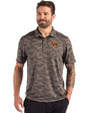 Washington Commanders Cutter & Buck Coastline Recycled Double Peached Camo Print Mens Polo Elemental Grey Front