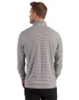 Las Vegas Raiders Mono Cutter & Buck Forge Recycled Double Stripe Four-Way Stretch Mens Quarter Zip Pullover Black/White Back