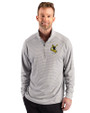 Pittsburgh Steelers Historic Cutter & Buck Forge Recycled Double Stripe Four-Way Stretch Mens Quarter Zip Pullover Polished/White Front