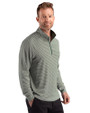 Green Bay Packers Cutter & Buck Forge Recycled Double Stripe Four-Way Stretch Mens Quarter Zip Pullover Hunter/White Side