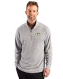 Green Bay Packers Cutter & Buck Forge Recycled Double Stripe Four-Way Stretch Mens Quarter Zip Pullover Polished/White Front