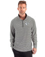 Kansas City Chiefs Mono Cutter & Buck Forge Recycled Double Stripe Four-Way Stretch Mens Quarter Zip Pullover Black/White Front
