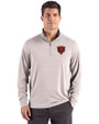 Chicago Bears Historic Cutter & Buck Forge Recycled Four-Way Stretch Mens Big & Tall Quarter Zip Pullover Polished Heather Front
