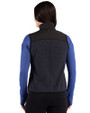 Las Vegas Raiders NFL Helmet Cutter & Buck Hunts Point Recycled Fleece Womens Hybrid Full Zip Vest Black Back
