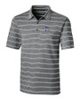 Northwestern Wildcats Cutter & Buck Forge Epic Confidence Recycled Heathered Stripe Stretch Mens Polo Black Mannequin