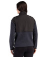 Minnesota Vikings Cutter & Buck Hunts Point Recycled Fleece Womens Hybrid Full Zip Jacket Black Back