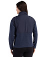 Toronto Blue Jays City Connect Cutter & Buck Hunts Point Recycled Fleece Womens Hybrid Full Zip Jacket Navy Blue Back