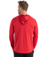 Kansas City Chiefs Americana Cutter & Buck Prospect Recycled Featherlight Stretch Mens Hooded Pullover Red Back