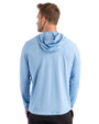 Kansas City Chiefs Mono Cutter & Buck Prospect Recycled Featherlight Stretch Mens Hooded Pullover Atlas Light Blue Back