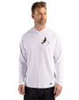 Arizona Cardinals Historic Cutter & Buck Prospect Recycled Featherlight Stretch Mens Hooded Pullover White Front
