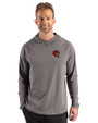 Cincinnati Bengals NFL Helmet Cutter & Buck Prospect Recycled Featherlight Stretch Mens Hooded Pullover Elemental Grey Front