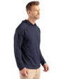 Seattle Seahawks Mono Cutter & Buck Prospect Recycled Featherlight Stretch Mens Hooded Pullover Navy Blue Side