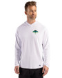 Tampa Bay Rays City Connect Cutter & Buck Prospect Recycled Featherlight Stretch Mens Hooded Pullover White Front