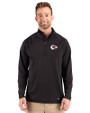 Kansas City Chiefs Cutter & Buck Prospect Recycled Featherlight Stretch Mens Big & Tall Quarter Zip Black Front