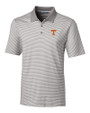 Tennessee Volunteers Cutter & Buck Forge Tonal Stripe Stretch Mens Polo Polished Medium Gray Mannequin