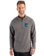Minnesota Twins City Connect Cutter & Buck Prospect Recycled Featherlight Stretch Mens Big & Tall Quarter Zip Elemental Grey Front