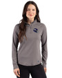 Minnesota Vikings NFL Helmet Cutter & Buck Prospect Recycled Featherlight Stretch Womens Quarter Zip Elemental Grey Front