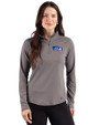 Seattle Seahawks Historic Cutter & Buck Prospect Recycled Featherlight Stretch Womens Quarter Zip Elemental Grey Front