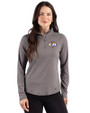 Los Angeles Rams Cutter & Buck Prospect Recycled Featherlight Stretch Womens Quarter Zip Elemental Grey Front