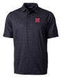 Nebraska Cornhuskers Cutter & Buck Pike Double Dot Print Stretch Mens Big and Tall Polo BL_MANN_HG 