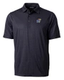 Kansas Jayhawks Cutter & Buck Pike Double Dot Print Stretch Mens Big and Tall Polo Black Mannequin