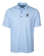 Kansas Jayhawks Cutter & Buck Pike Double Dot Print Stretch Mens Big and Tall Polo Tour Blue Mannequin