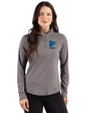 Minnesota Twins City Connect Cutter & Buck Prospect Recycled Featherlight Stretch Womens Quarter Zip Elemental Grey Front