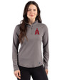Los Angeles Angels City Connect Cutter & Buck Prospect Recycled Featherlight Stretch Womens Quarter Zip Elemental Grey Front