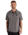 Atlanta Falcons NFL Helmet Cutter & Buck Prospect Recycled Featherlight Stretch Mens Sport Polo Elemental Grey Front