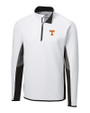 Tennessee Volunteers Cutter & Buck Traverse Colorblock Stretch Quarter Zip Mens Pullover White Mannequin