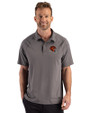 Cincinnati Bengals NFL Helmet Cutter & Buck Prospect Recycled Featherlight Stretch Mens Sport Polo Elemental Grey Front