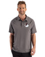 Arizona Cardinals Historic Cutter & Buck Prospect Recycled Featherlight Stretch Mens Sport Polo Elemental Grey Front