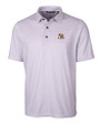 LSU Tigers Cutter & Buck Pike Double Dot Print Stretch Mens Polo College Purple Mannequin