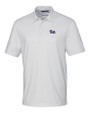 Pitt Panthers Cutter & Buck Pike Double Dot Print Stretch Mens Polo White Mannequin