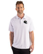 Baltimore Ravens NFL Helmet Cutter & Buck Prospect Recycled Featherlight Stretch Mens Sport Polo White Front