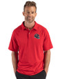 Tampa Bay Buccaneers NFL Helmet Cutter & Buck Prospect Recycled Featherlight Stretch Mens Sport Polo Red Front
