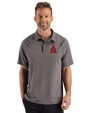 Los Angeles Angels City Connect Cutter & Buck Prospect Recycled Featherlight Stretch Mens Sport Polo Elemental Grey Front