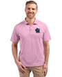 Miami Marlins City Connect- Cutter & Buck Virtue Recycled Stripe Featherlight Pique Mens Polo Gelato Fuchsia Front