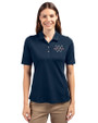 Washington Nationals City Connect- Cutter & Buck Virtue Recycled Featherlight Pique Womens Polo Navy Blue Front