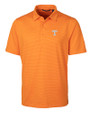 Tennessee Volunteers Cutter & Buck Forge Pencil Stripe Stretch Mens Polo Orange Burst Mannequin