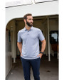 Cutter & Buck Pike Eco Tonal Geo Print Stretch Recycled Mens Polo Elemental Grey Lifestyle 2