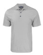 Cutter & Buck Pike Eco Tonal Geo Print Stretch Recycled Mens Polo Elemental Grey Mannequin