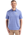 Kansas City Royals Cutter & Buck Pike Recycled Flora Print Mens Big & Tall Polo Chelan Blue Front