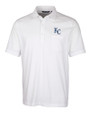 Kansas City Royals Cutter & Buck Advantage Tri-Blend Jersey Mens Big and Tall Pocket Polo White Mannequin