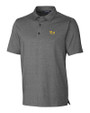 Pitt Panthers Cutter & Buck Forge Heathered Stretch Mens Polo Charcoal Heather Mannequin