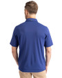 Kansas City Royals Cutter & Buck Virtue Recycled Featherlight Pique Mens Polo Tour Blue Back