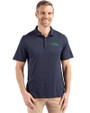 Seattle Seahawks Rivalries Cutter & Buck Coastline Recycled Double Peached Mens Polo Navy Blue Front